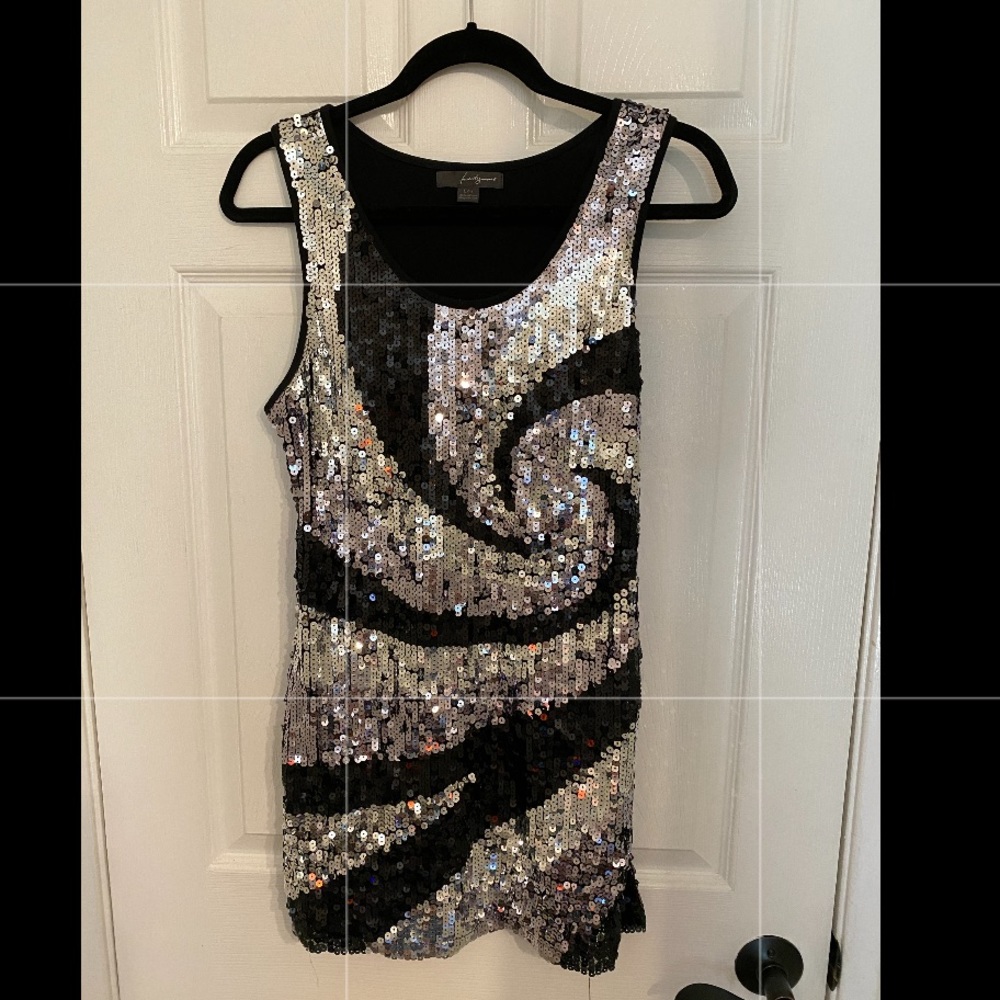 Sequined Long Tank